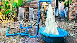 Creative and easy to implement daily life hacks using PVC pipes to manage water pressure very useful