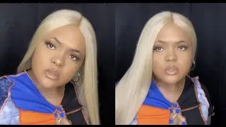 Ash Blonde Synthetic Lace Front Wig| Install under 10 Minutes| Affordable| Amazon| Under $50| Fushi