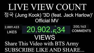 정국 (Jung Kook) '3D (feat. Jack Harlow)' Official MV | LIVE COUNT