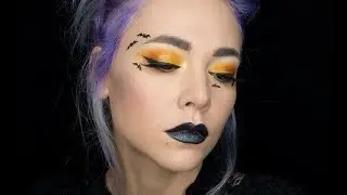Simple halloween eyelook with bats
