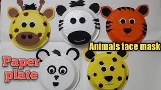 How to make paper plate animals | animals mask | paper plate animal #paperplatemask