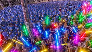 12000 Spearmans VS 16100 Laser Knights. Ultimate Epic Battle Simulator UEBS 2