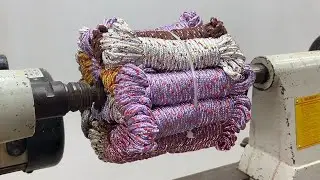 Amazing Woodturning Crazy - Wonderful Combination Of Colored Ropes With Epoxy Resin