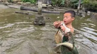 Catch Fish in the small pond, Clean the pond mud, and repair the hole in the pond's bank.