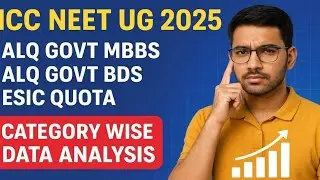 NEET 2025 MCC Round 3 Cutoff |ALQ MBBS BDS Esic quota Analysis | Category wise