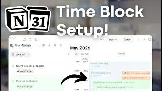 EASY Time Block System with Notion & Notion Calendar! (Step-by-Step Tutorial)