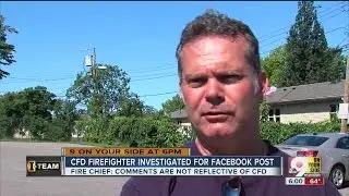 Cincinnati firefighter's controversial Facebook posts prompt investigation