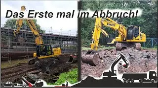 Fundamente abbrechen mit dem Komatsu PC240 | Kindergartenbau Part 1