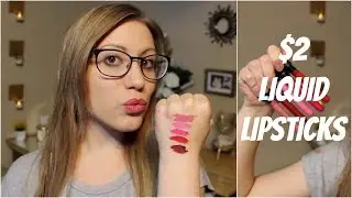 $2 LIQUID MATTE LIPSTICK WISH APP Review & Swatches| Britany Burnside