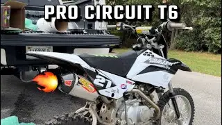 KLX110RL PRO CIRCUIT T6 EXHAUST!! SOUNDS AMAZING