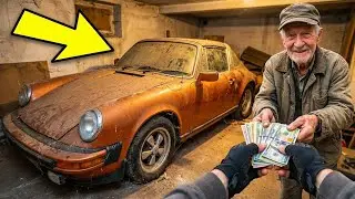 POV ASMR Car Restoration: $100 Porsche 911 Targa Found Sealed in WWII Bunker Basement!