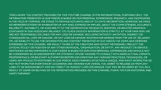 Disclaimer The content provided on this YouTube channel is for informational purposes only  The info