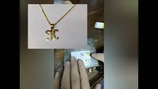 how to make letter pendant,18k gold