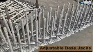 Scaffold Dia38mm Adjustable Screw Base Jacks Hot Dip Galvanized@Hiscaffold