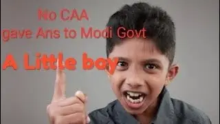 Protest CAA., Viral Video How a small Boy gave answer to the Modi Gov. Jharkand