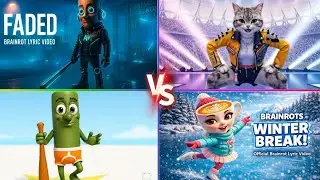 Epic AI Showdown: Faded Cyborg vs Rockstar Cat and Winter Coffee Hero in Viral Arena Battle