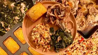 Ultimate Southern Food Recipe: Juicy Pork Chops, Collard Greens, Cornbread & Hoppin' John