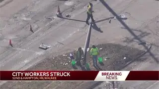 2 DPW workers injured after being hit by vehicle