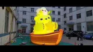 10th May 2024 Inflatable LED Yellow #Inflatableballoon #bear With Blower for #stagedesign Decoration