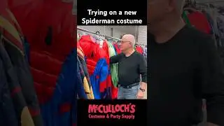 Trying on a Marvel Spider-man costume. #shortvideo #costume #spiderman