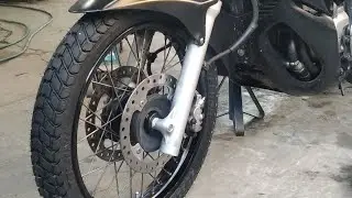 Pneu Technic 90-90 na Transalp - ser&aacute; que deu certo ? ( Legenda Mineires)