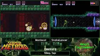 Maniacal vs SnakeLancer.  SM Any% Tournament 2018