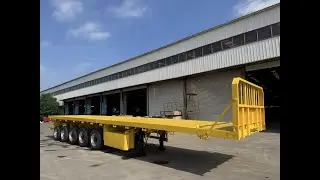 5 Axle Flat Deck Trailer for Sale | High Quality 20 Foot 40 Foot Flatbed Container Trailer Price