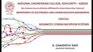 ADVANCED COMMUNICATION SYSTEMS UNIT 2 LECTURE 11 - POWER SPECTRAL DENSITY OF LINE CODES
