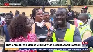 2 officers hospitalised as firefighters battle Lartebiokorshie blaze a day on