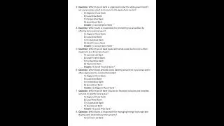 UGC NET JUNE 2024 | UNIT 7 BANKING AND FINANCIAL INSTITUTIONS | QUIZ 01 #ugcnet2024