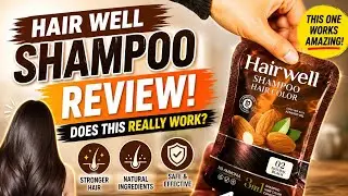 Hairwell Hair Color Shampoo l 3 in 1 l Ammonia Free l Natural Black Hair Color l Almond Oil color