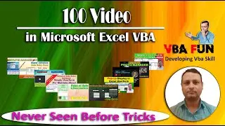 100 Videos on Excel VBA and excel userform