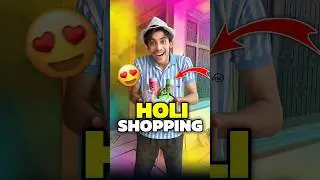 Meri Holi Ki Shopping 💀😂 #shorts #minivlog #ashortaday #vlog #tranding #cats #cat