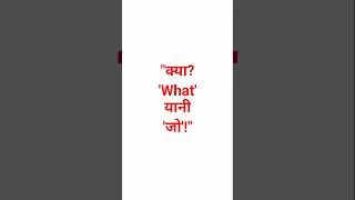 'What' : Four Different Meanings in Hindi, Explained through Examples and Parsing #trending #shorts