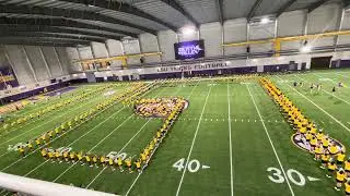 LSU Tiger Golden Band  indoor football facility pregame vs South Carolina 2025 practice