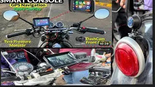 Motorcycle Navigation & Multimedia Display installing on super Metor 650