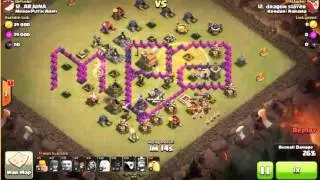 TH 7 War Attack Strategy Giant, Healer, Hog and Wizard Clash of Clans