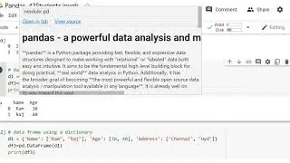Pandas Data Frame Creation: From Lists, Numpy Arrays, Dictionary and excel files