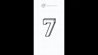 very easy how to draw 3D number 7 3D  number 7 drawing easy  for  beginners and step by step