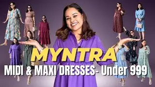 ГРАНДИОЗНАЯ РАСПРОДАЖА MYNTRA | ХЛОПКОВЫЕ ПЛАТЬЯ МИДИ И МАКСИ ДО 999 ₹