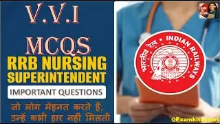 RRB Nursing Superintendent | Most Important PYQ Questions | #rrb #nursing #exam #job #study #viral