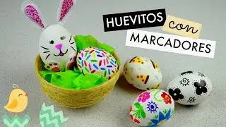 Huevitos de Pascua con Marcadores