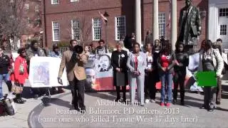 Abdul Salaam speaks at MCJE rally for police reform, Annapolis, 3/12/15