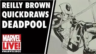 Reilly Brown Quickdraws Deadpool on Marvel LIVE! at San Diego Comic-Con 2017