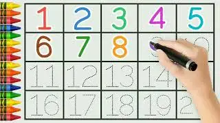 Write Numbers 1 to 20 | Shadow Dotted Lines for Kids | Draw Op