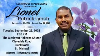 A Service of Thanksgiving for the Life of Lionel Lynch