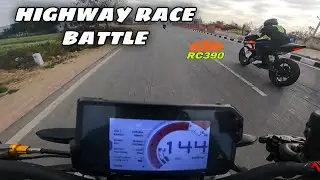 Ktm Duke390 Bs4 Vs RC390 Bs3 Highway Race Battle | Top End