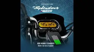 With the all-new Splendor+ XTEC, charge your phone with the USB Mobile Charger and stay powered up