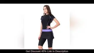 ▶️ Two Piece Short Sleeve Plus Size Conservative Swimsuit With Skirt Muslim Swimwear Women Swimming