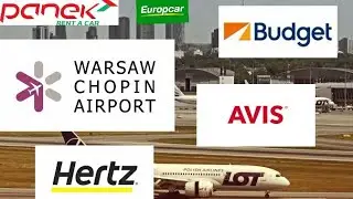 Warsaw chopin airport. road to car rental return point